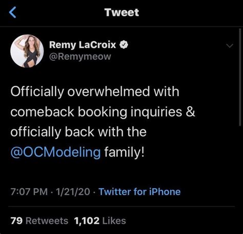 So it’s official she’s really back : r/RemyLaCroix